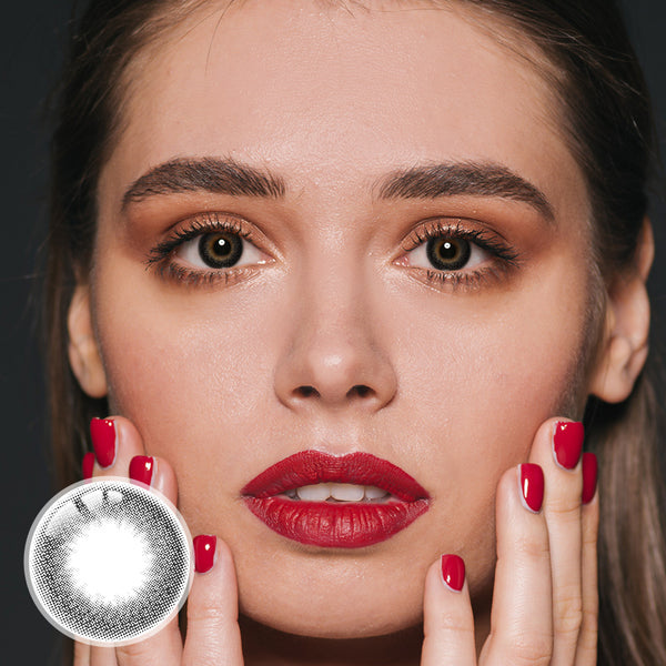 Oatmeal Black Prescription Yearly Contact Lenses