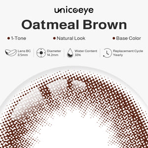 Oatmeal Brown Prescription Yearly Contact Lenses