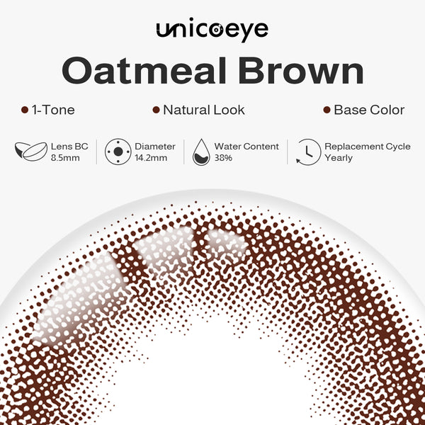 Oatmeal Brown Prescription Yearly Contact Lenses