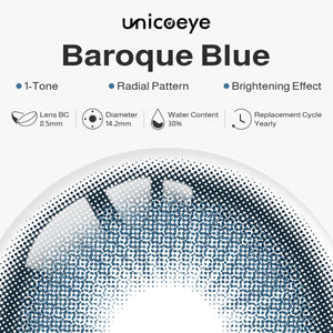 Baroque Blue Prescription Yearly Contact Lenses