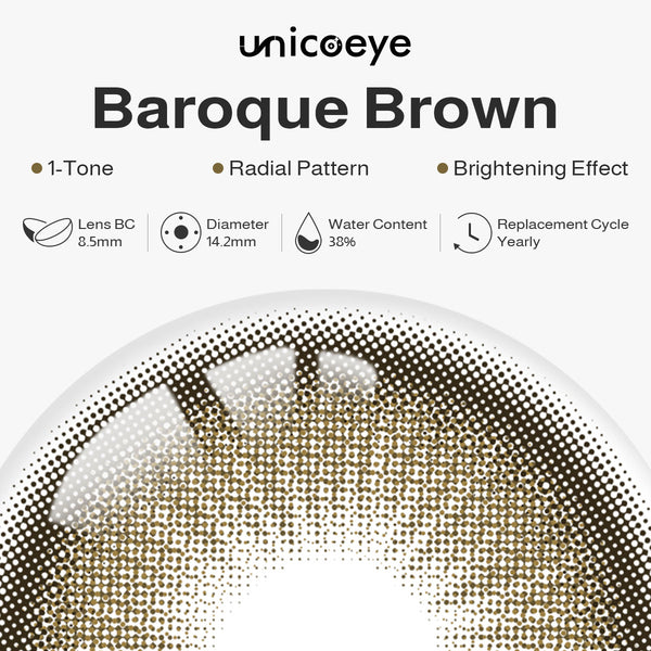 Baroque Brown Prescription Yearly Contact Lenses