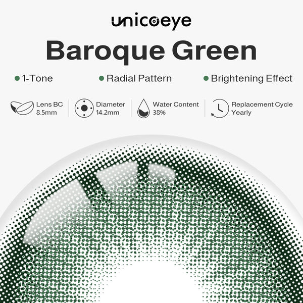 Baroque Green Prescription Yearly Contact Lenses