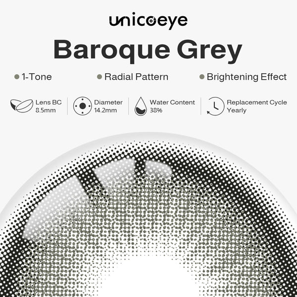 Baroque Grey Prescription Yearly Contact Lenses
