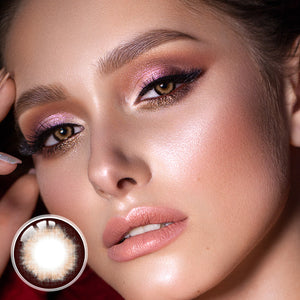 Maltball Brown Prescription Yearly Contact Lenses