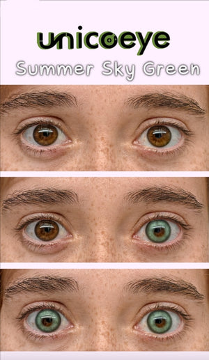 Summer Sky Green Prescription Yearly Contact Lenses