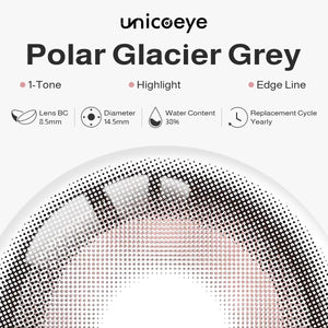 Polar Glacier Grey Prescription Yearly Contact Lenses