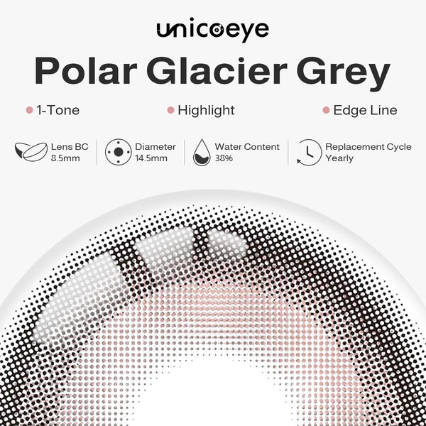 Polar Glacier Grey Prescription Yearly Contact Lenses