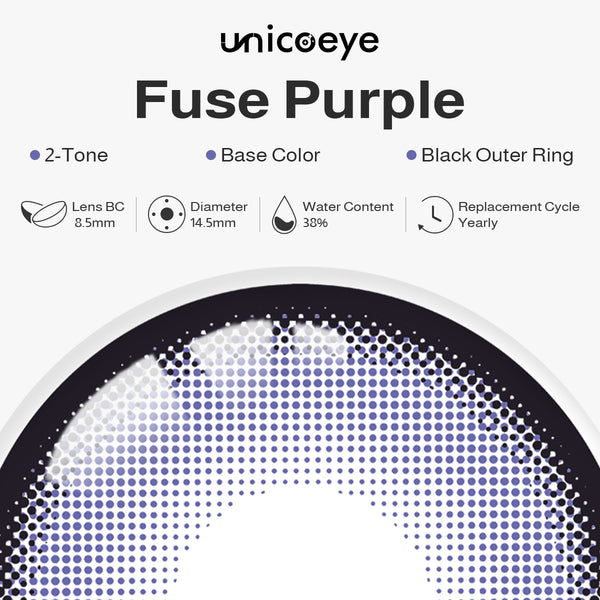 Fuse Purple Prescription Yearly Contact Lenses