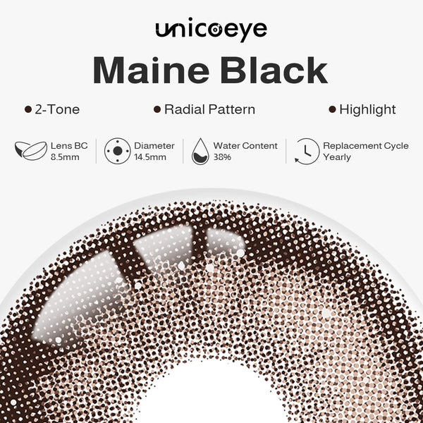 Maine Black Prescription Yearly Contact Lenses