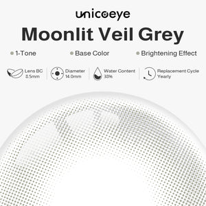 Moonlit Veil Grey Prescription Yearly Contact Lenses