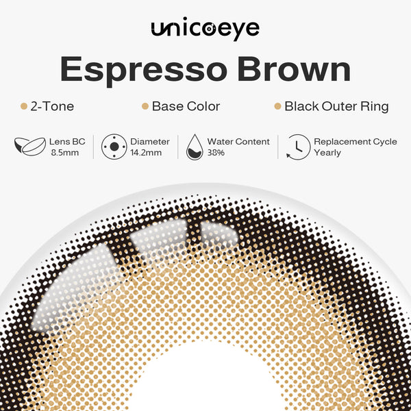 Espresso Brown Prescription Yearly Contact Lenses