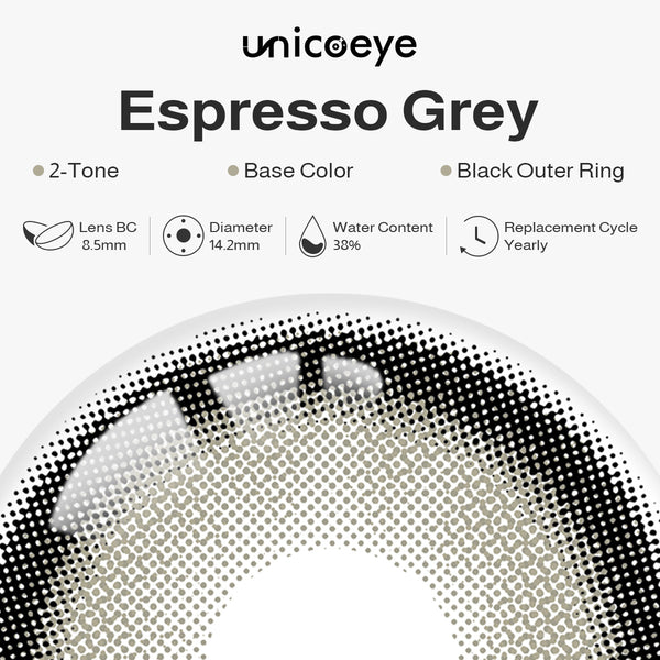 Espresso Grey Prescription Yearly Contact Lenses