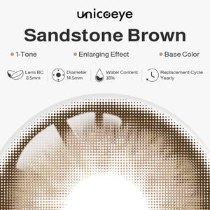 Sandstone Brown Prescription Yearly Contact Lenses