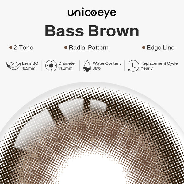 Bass Brown Prescription Yearly Contact Lenses