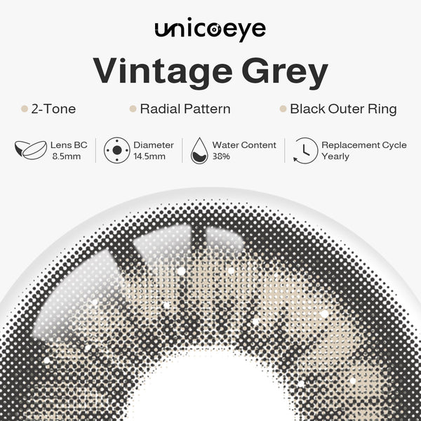 Vintage Grey Yearly Contact Lenses