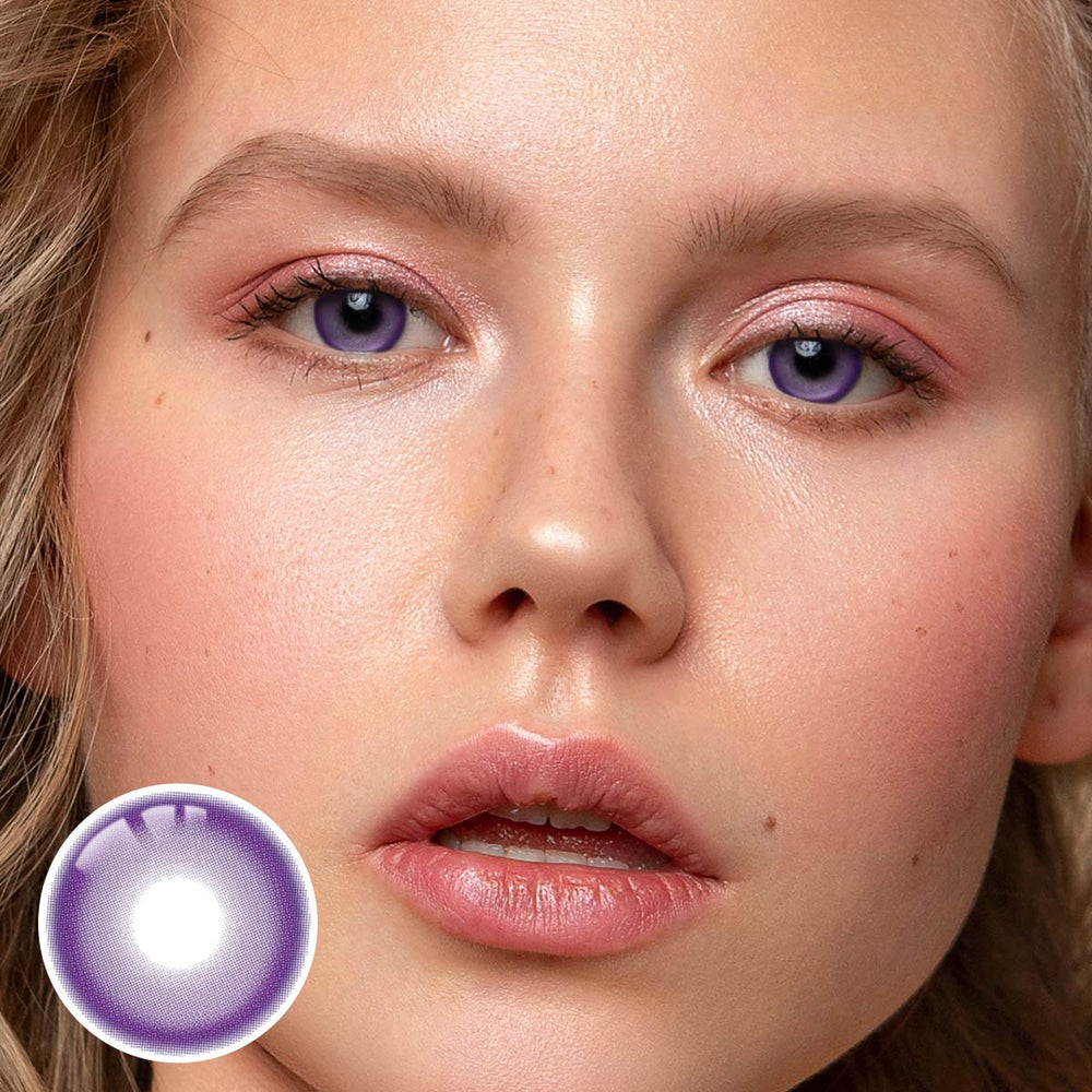 Aura Purple Yearly Contact Lenses