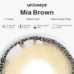 Mia Brown Prescription Yearly Contact Lenses