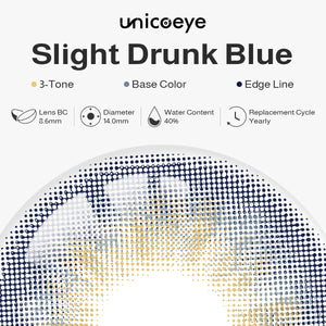 Slight Drunk Blue Yearly Contact Lenses