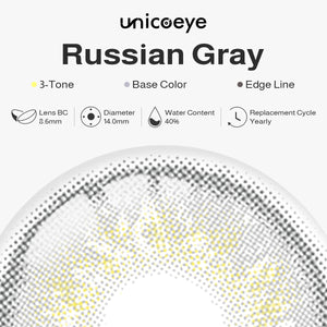 Russian Gray Prescription Yearly Contact Lenses
