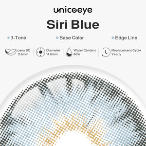 Siri Blue Prescription Yearly Contact Lenses