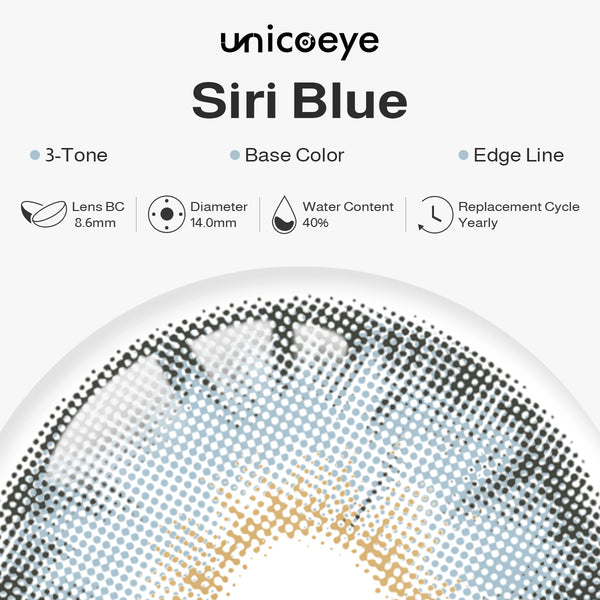 Siri Blue Prescription Yearly Contact Lenses