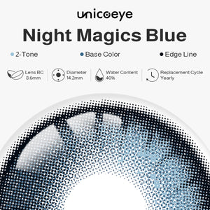 Night Magics Blue Prescription Yearly Contact Lenses