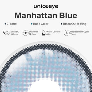 Manhattan Blue Prescription Yearly Contact Lenses