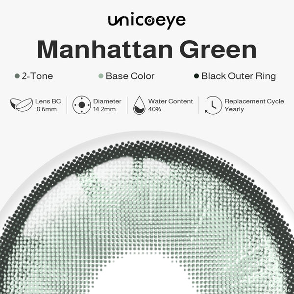 Manhattan Green Prescription Yearly Contact Lenses