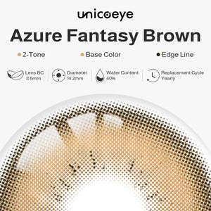 Azure Fantasy Brown Prescription Yearly Contact Lenses