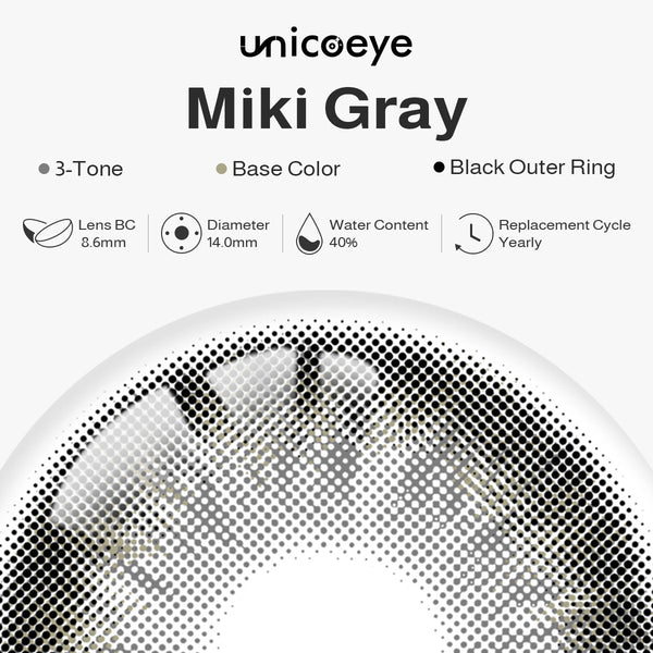 Miki Gray Yearly Contact Lenses