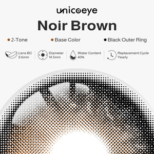 Noir Brown Prescription Yearly Contact Lenses