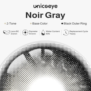 Noir Gray Prescription Yearly Contact Lenses