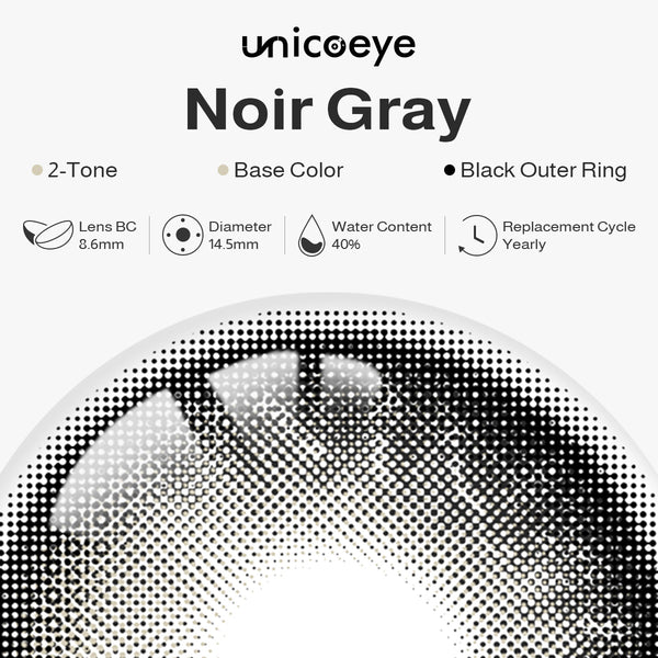 Noir Gray Prescription Yearly Contact Lenses