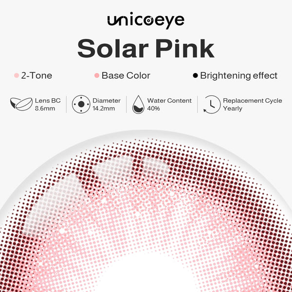 Solar Pink Prescription Yearly Contact Lenses