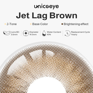 Jet Lag Brown Prescription Yearly Contact Lenses
