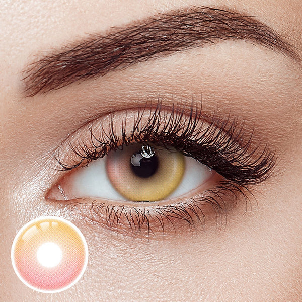 Citrus Sea Pink Prescription Yearly Contact Lenses