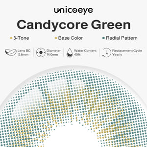 Candycore Green Yearly Contact Lenses