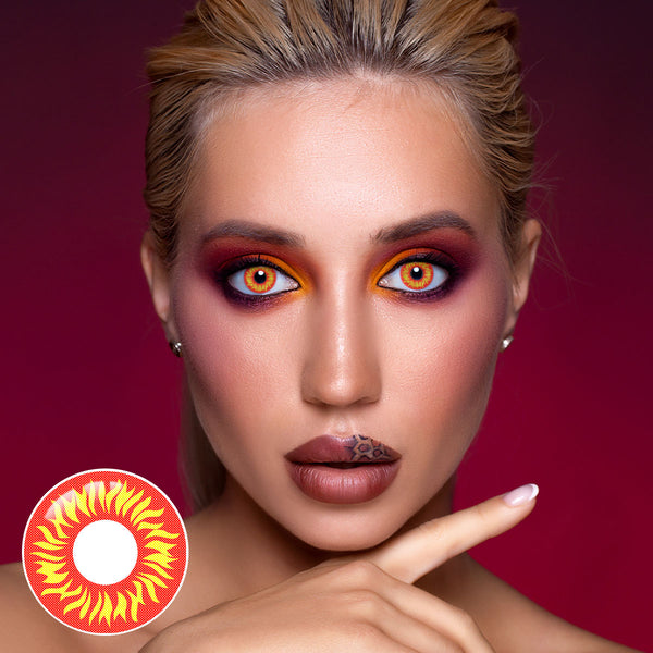 Torchlight Red Costume Yearly Contact Lenses