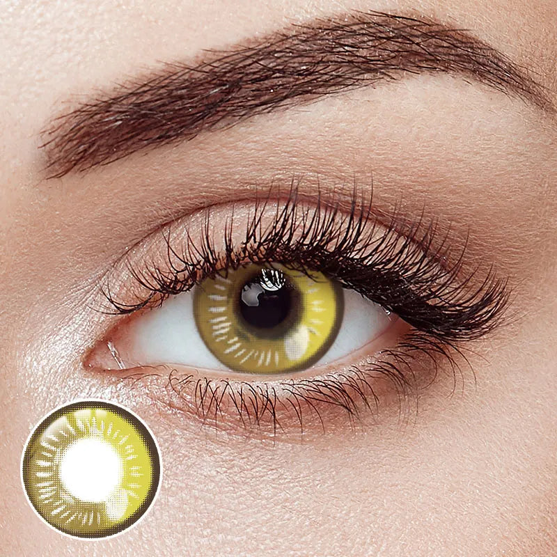Lunar Earth Yellow Costume Yearly Contact Lenses