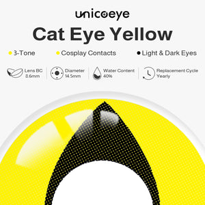Cat?Eye?Yellow Costume Yearly Contact Lenses