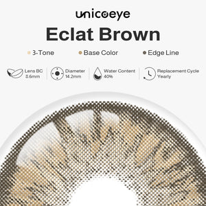 Eclat Brown Prescription Yearly Contact Lenses
