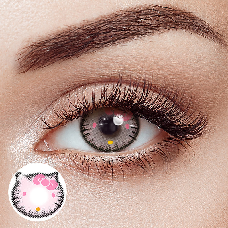 Kitty Pink Costume Yearly Contact Lenses