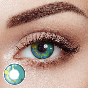 Lunar Earth Green Costume Yearly Contact Lenses