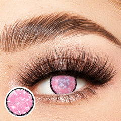Blind Starry Pink Costume Yearly Contact Lenses