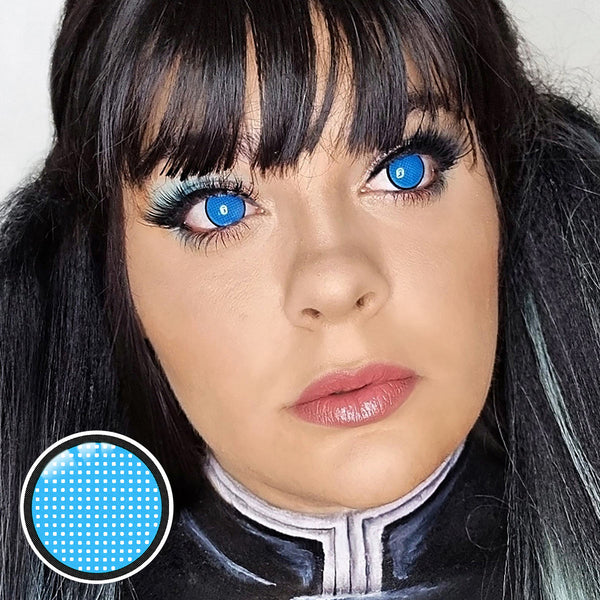 Mesh Blue Costume Yearly Contact Lenses