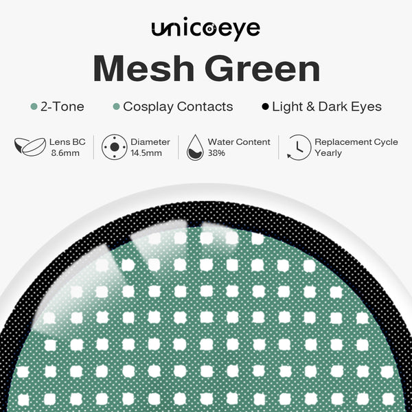 Mesh Green Costume Yearly Contact Lenses