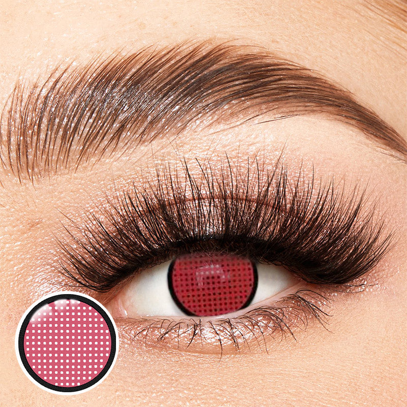 Mesh Red Costume Yearly Contact Lenses