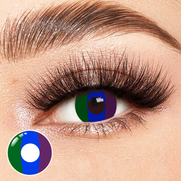 Pride Blue Costume Yearly Contact Lenses