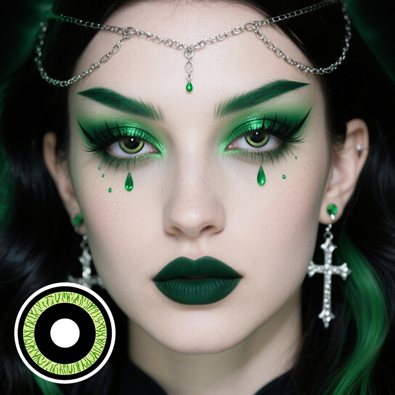Eagle Nebula Green Costume Yearly Contact Lenses