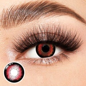 Daring Web Red Costume Yearly Contact Lenses
